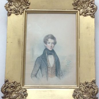 Watercolour portrait of Mark Anthony Lawton painted by William Moore in 1834