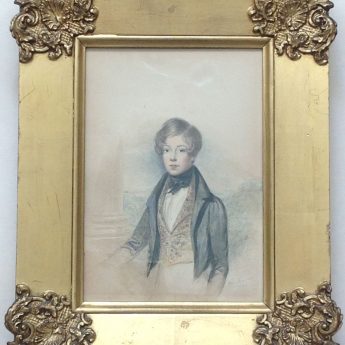 Watercolour portrait of William Lawton painted by William Moore in 1834