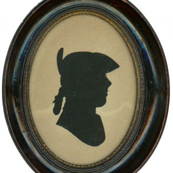 Hollow-cut silhouette by Mrs Sarah Harrington, 1775