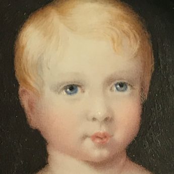 Miniature portrait of an aristocratic child