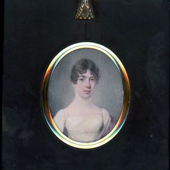 Miniature portrait of Sarah Reynolds painted by J. C. D. Engleheart