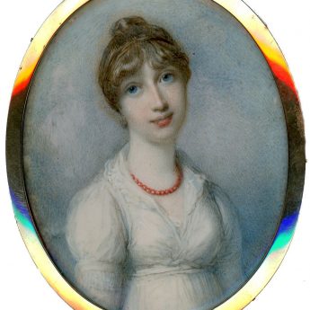 Miniature portrait of Lady Mary Henrietta Juliana Pelham by Richard Cosway