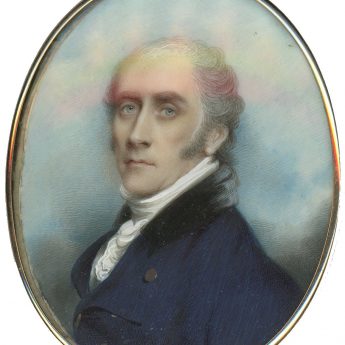Portrait miniature of a distinguished-looking gentleman painted by Andrew Plimer