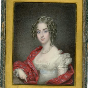 Miniature portrait of a pretty young lady by Charles Jagger