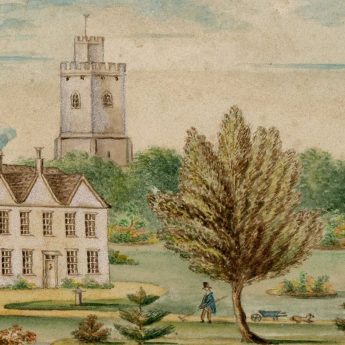 Charming 19th century watercolour of Whitminster House