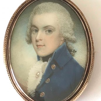 Miniature portrait of a naval gentleman by Samuel Shelley