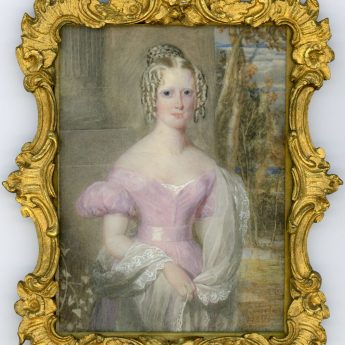 Portrait miniature of a young lady by henry Hawkins RA, signed and dated 1834