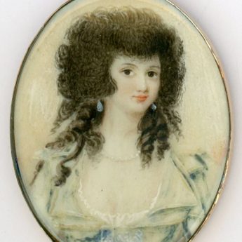 Miniature portrait of a young lady painted in 1786