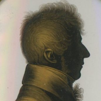 Fine silhouette painted on plaster by John Field working alongside John Miers