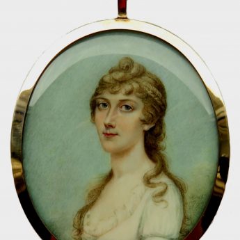 Miniature portrait of a young lady by Irish-born Sampson Towgood Roch