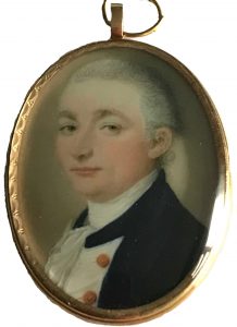 Miniature portrait of a naval officer