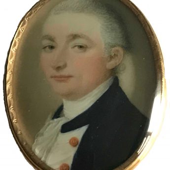 Miniature portrait of a naval officer