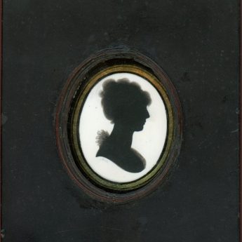 Miniature silhouette painted on ivory by John Miers