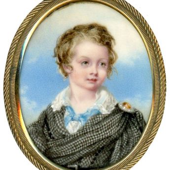 A delightful portrait miniature of Samuel Boulderson painted around 1843