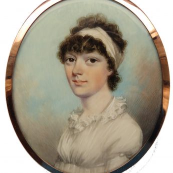 Miniature portrait of a lady by Nicholas Freese