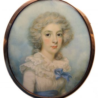 Miniature portrait of a young lady by William Armfield Hobday