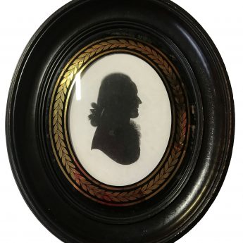 Silhouette painted on plaster by John Miers