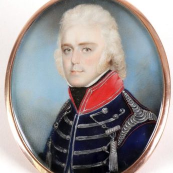 Colourful Dragoons officer painted by Charles Shirreff