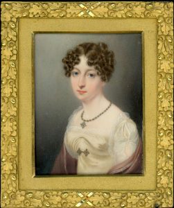 Miniature portrait by John Cox Dillman Engleheart of Sarah Herries