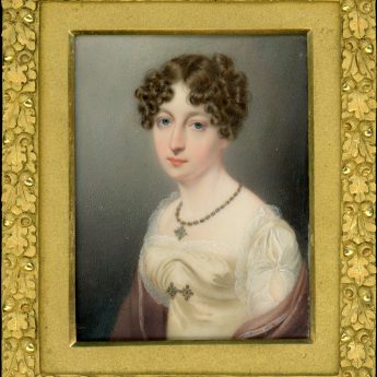 Miniature portrait by John Cox Dillman Engleheart of Sarah Herries