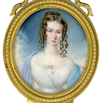 Miniature portrait of Agnes Hey of York painted by Noel Norton Carter