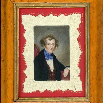 Watercolour of Charles Henry de la Poir MacMurrough Murphy sketched by his sister in 1856