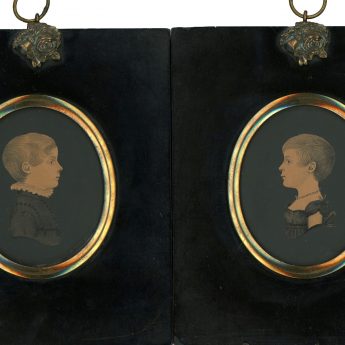 Miniature watercolour profile of a child painted by James H. Gillespie, circa 1810