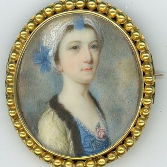 Miniature portrait of a young lady after John Smart