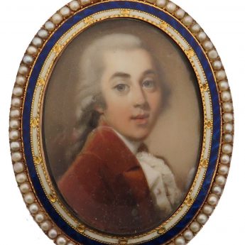 Fine miniature portrait of John Haythorne painted by Abraham Daniel