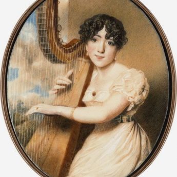 A stunning portrait miniature of Jane Eliza Doddington Sherwood painted by Martha Bellet Browne