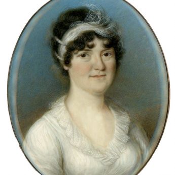 Miniature portrait of a lady by Thomas Hazlehurst