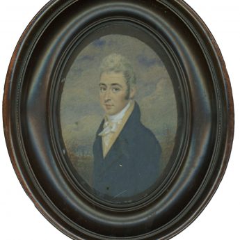 Watercolour portrait of a gentleman painted by John Smart Junior, signed and dated 1808