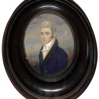 Watercolour portrait of a gentleman painted by John Smart Junior, signed and dated 1808