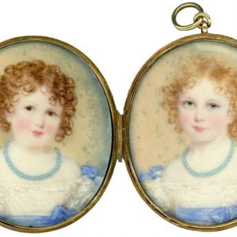 A double miniature portrait of sisters, Mary and Emma Penrhyn