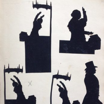 Augustin Edouart, cut silhouette of Scottish preacher Edward Irving