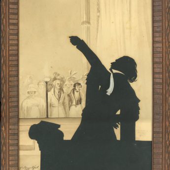 Augustin Edouart, cut silhouette of Scottish preacher Edward Irving