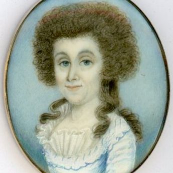 Miniature portrait of a Georgian lady painted by William Read, circa 1780