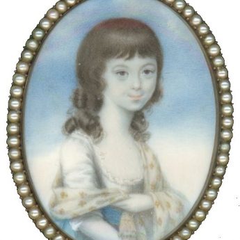 Miniature portrait of a child, circa 1780