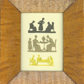 Miniature cut silhouette scenes, early 19th century