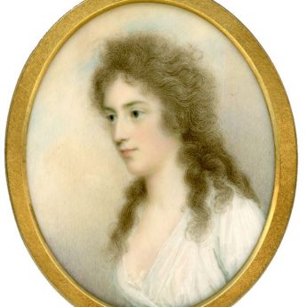 Miniature portrait of Mrs Quin painted by Irish artist, Charles Robertson