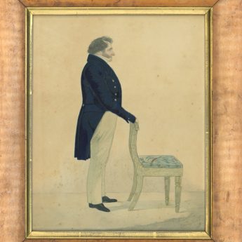 Richard Dighton, full-length watercolour portrait of a gentleman