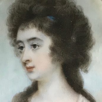 Miniature portrait of a lady by Horace Hone