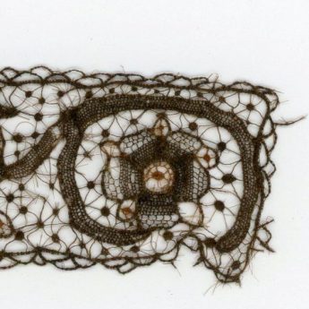 A piece of fine needle lace made from human hair