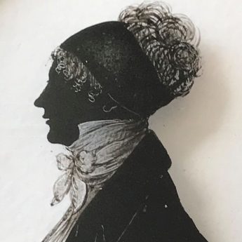 Silhouette of HRH Princess Mary painted by William Hamlet the Elder