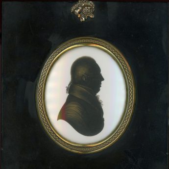 Painted silhouette of a gentleman by john Field