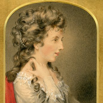Watercolour portrait of Miss Bacon painted in 1813 by George Perfect Harding