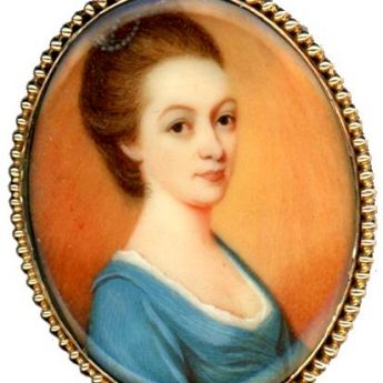 18th Century miniature portrait of an elegant lady