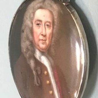 Enamel portrait of a gentleman by William Prewett