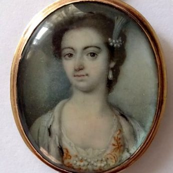Miniature portrait of an aristocratic lady by Luke Sullivan