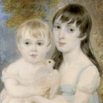 Miniature portrait of Sir Francis Grant and his sister as children